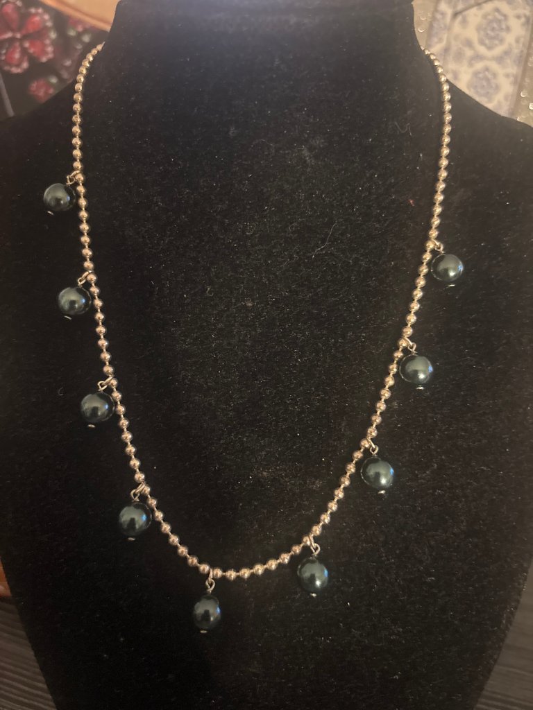 16” Kalan By Suzanne Kalan 925 Sterling Silver Hematite Drop Bead Necklace — image 2 of 8